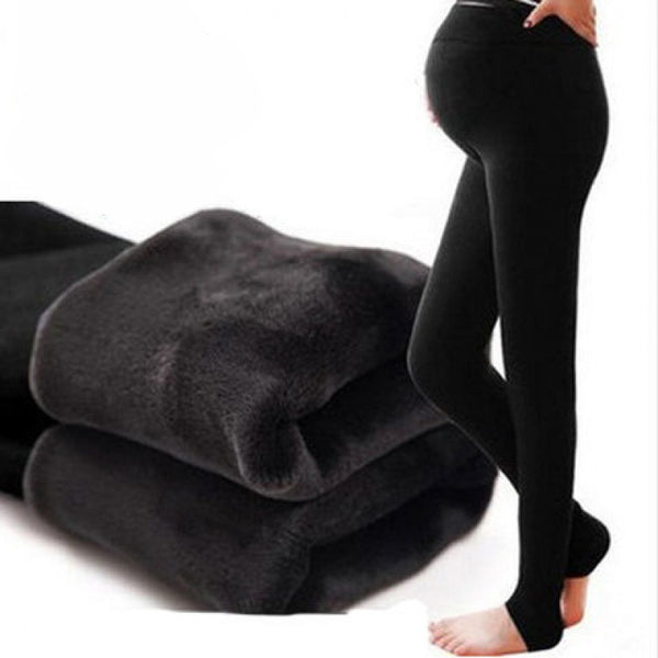 Winter Velvet Maternity Leggings