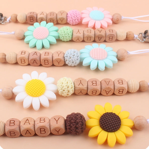 Baby Soothing Beech Pacifier Clip